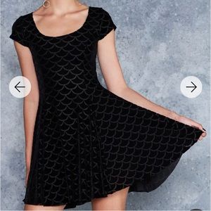 Burned Velvet Mermaid Evil Cheerleader Dress